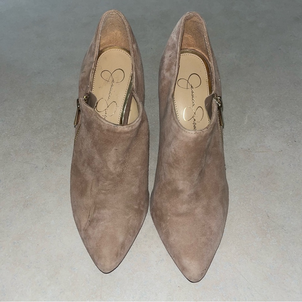 Jessica Simpson Tan Ankle Booties size 9